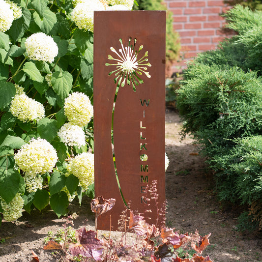 Roststecker Schild Pusteblume