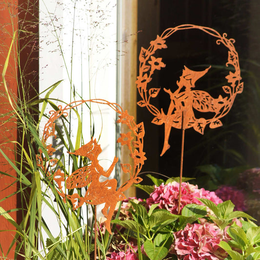 Stecker Rost rund mit Elfen im 2er Set