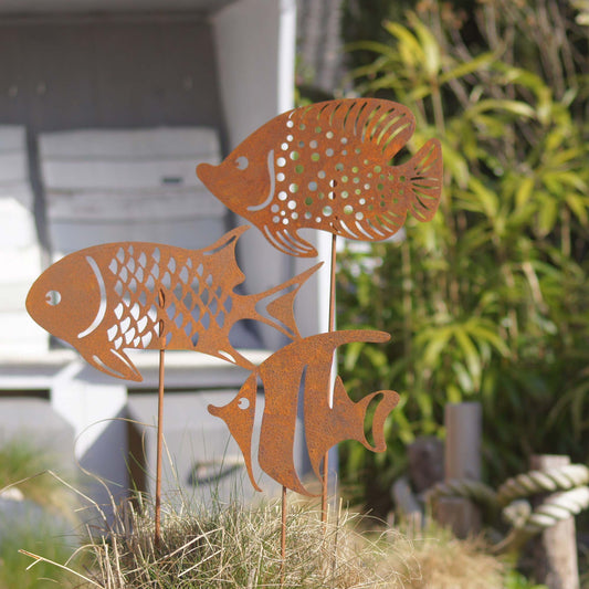 Roststecker Fische 3er Set klein