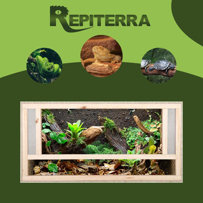 Repiterra Holz Terrarium mit Frontbelüftung 80x40x40 cm