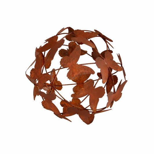 Deko-Kugel Schmetterlinge Rost Ø19