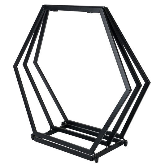 Holzhalter 6 eckig schwarz