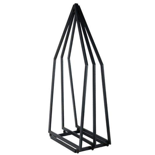 Holzhalter Hausform schwarz