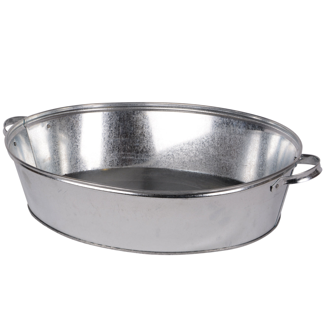 Zinkwanne 27 Liter Oval mit Griffen