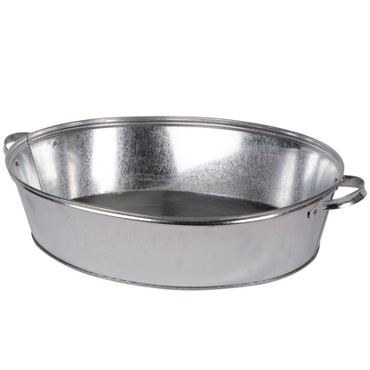 Zinkwanne 27 Liter Oval mit Griffen