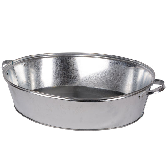 Zinkwanne 27 Liter Oval mit Griffen