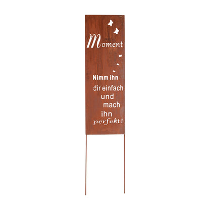 Roststecker Schild Spruch Moment
