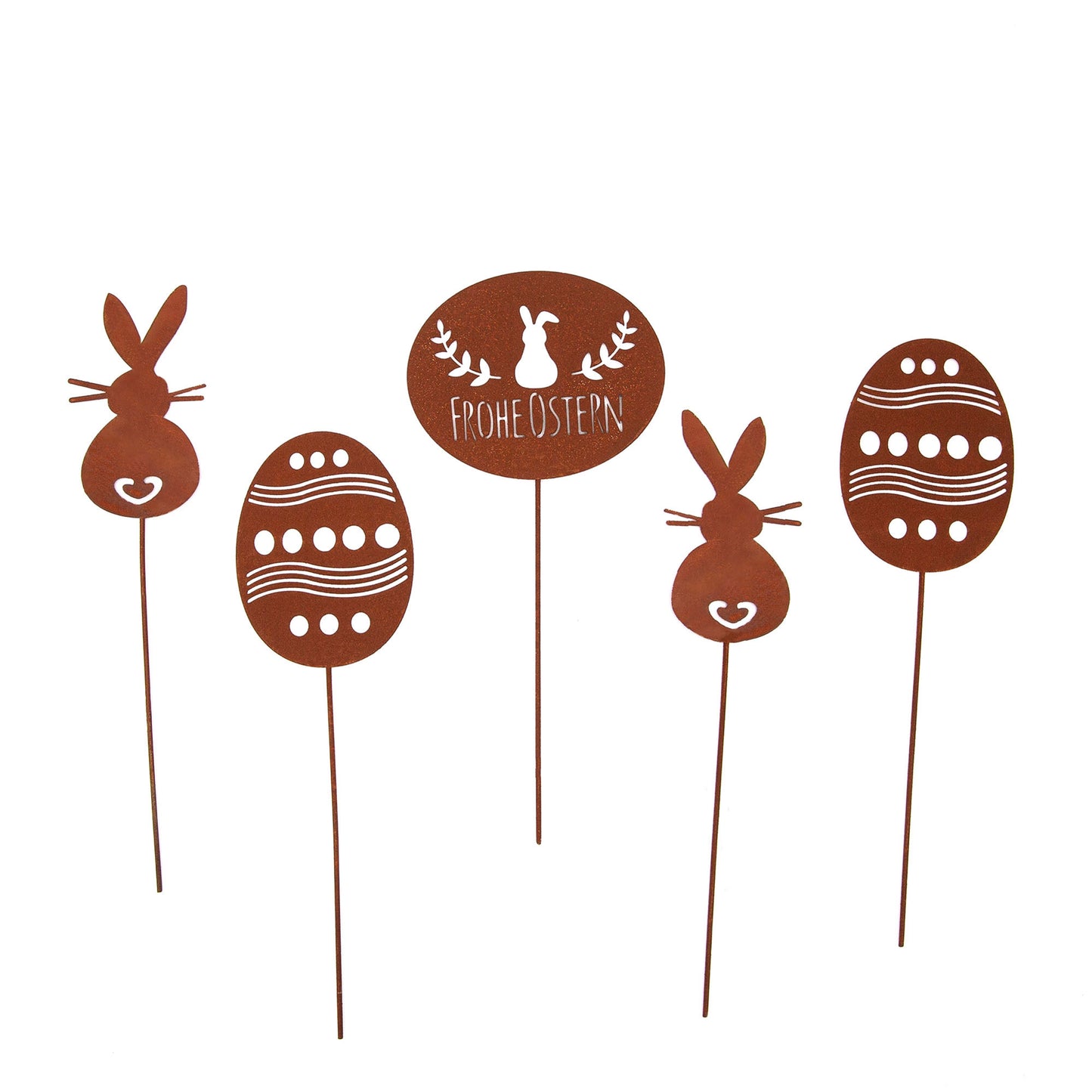Gartenstecker Rost Ostern 5er Set