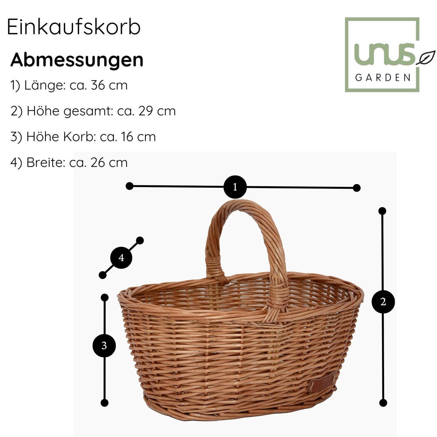 Weidenkorb Einkaufskorb