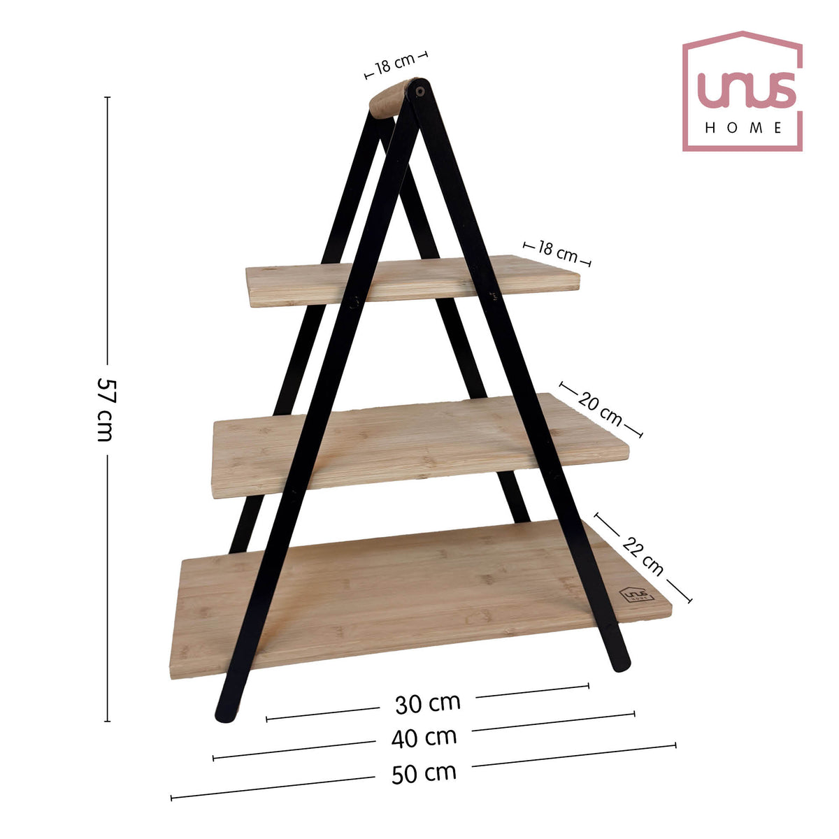 Etagere Käthe Bambus 3 Ebenen