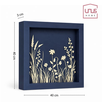 Bilderrahmen Holz 3D Wiesenblumen