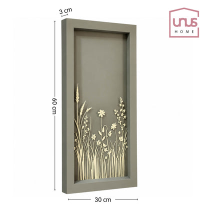Bilderrahmen Holz 3D Wiesenblumen