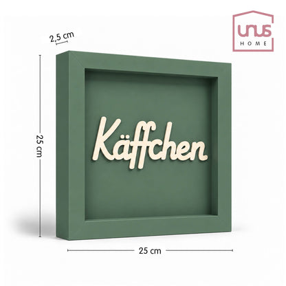 Holz Bilderrahmen 3D "Käffchen" in verschiedenen Farben