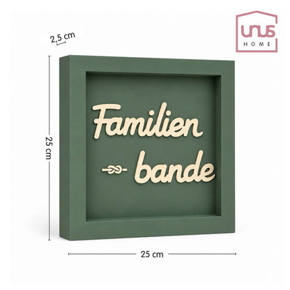 Holz Bilderrahmen "Familien-bande" in verschiedenen Farben