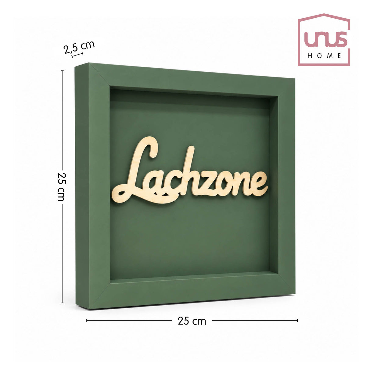 Holz Bilderrahmen 3D "Lachzone" in verschiedenen Farben