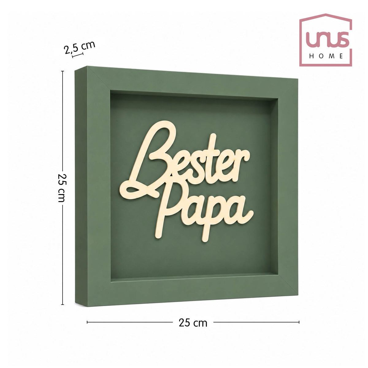 Holz Bilderrahmen "Bester Papa" in verschiedenen Farben