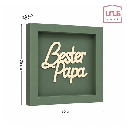 Holz Bilderrahmen "Bester Papa" in verschiedenen Farben