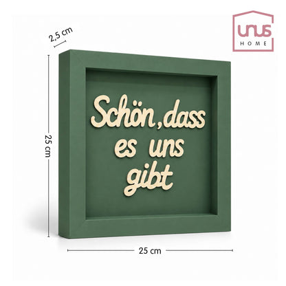 Holz Bilderrahmen "Schön, dass es uns gibt" in verschiedenen Farben