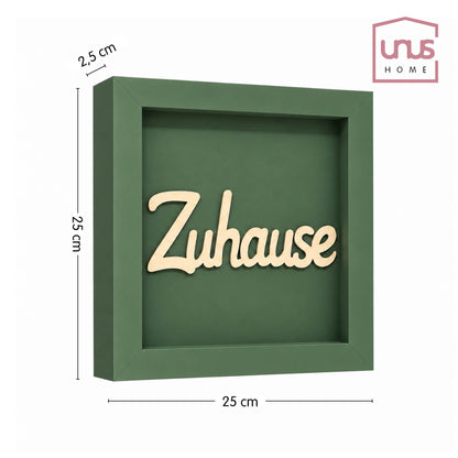 Holz Bilderrahmen 3D "Zuhause" in verschiedenen Farben