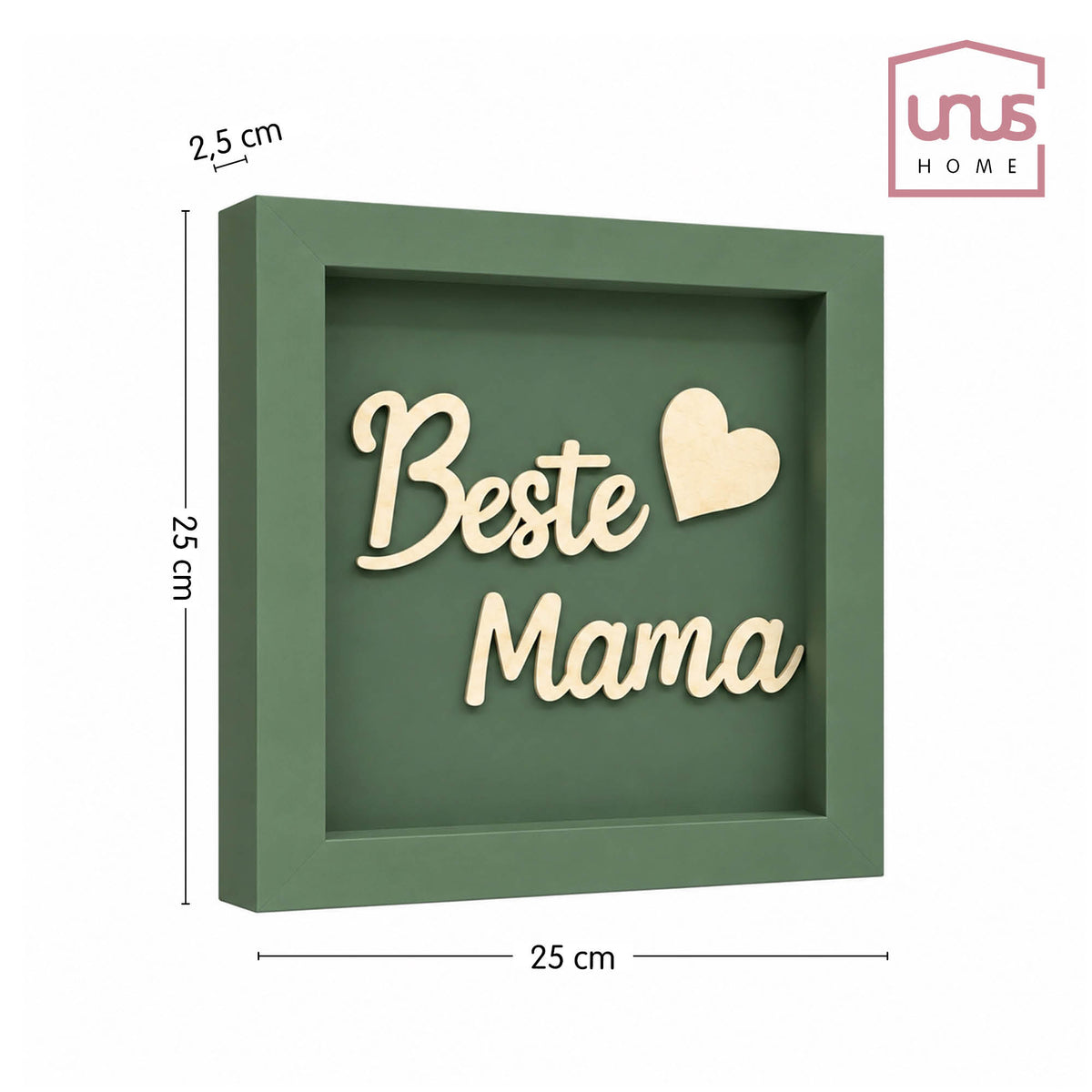 Holz Bilderrahmen "Beste Mama" in verschiedenen Farben