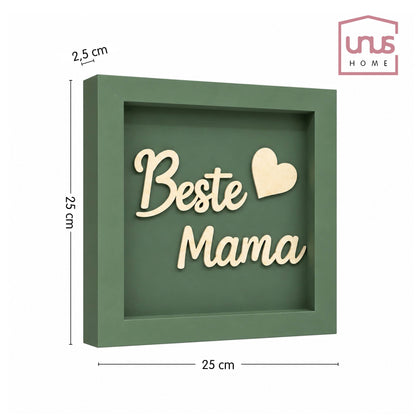 Holz Bilderrahmen "Beste Mama" in verschiedenen Farben