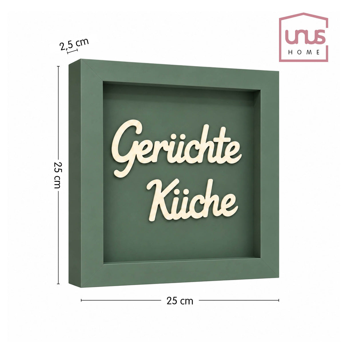 Holz Bilderrahmen "Gerüchte Küche" in verschiedenen Farben
