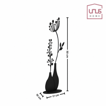 Aufsteller Vase mit Blumen in verschiedenen Farben