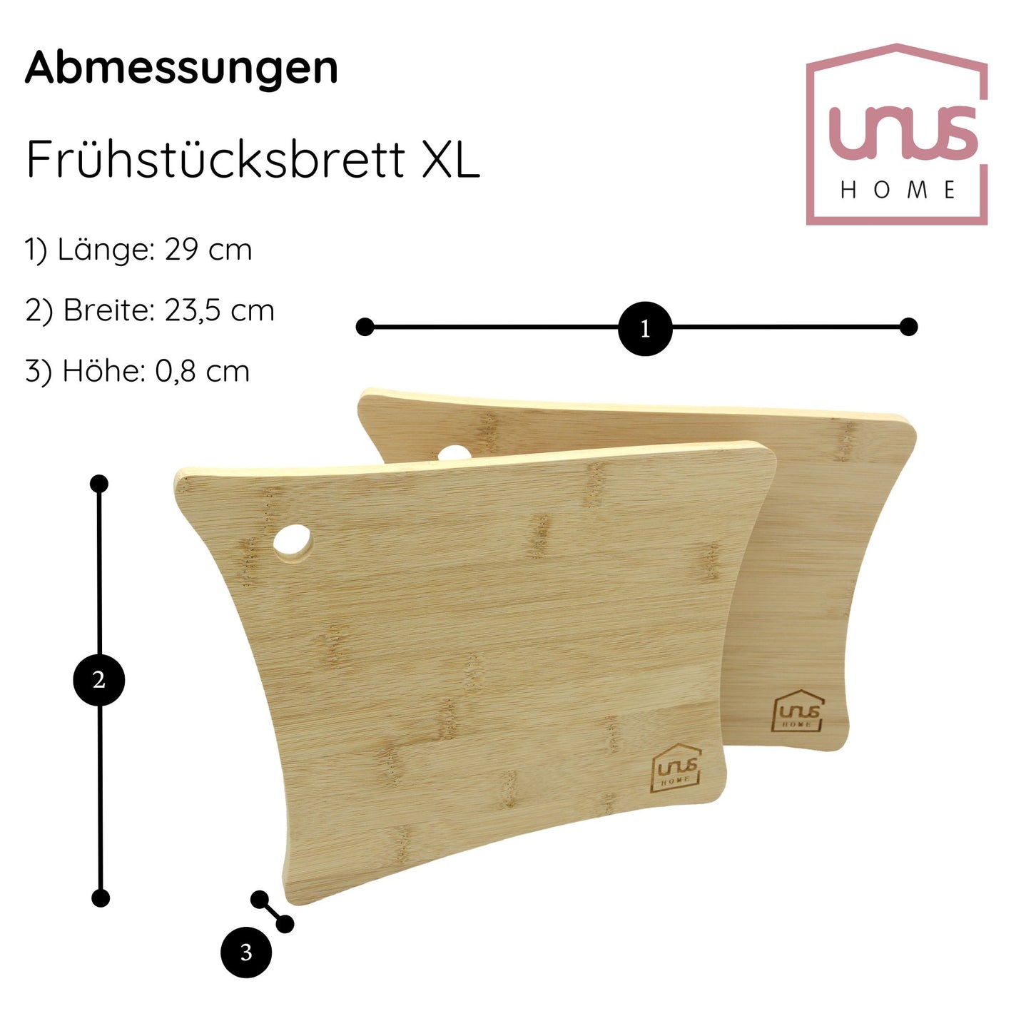 Frühstücksbrettchen Bambus L