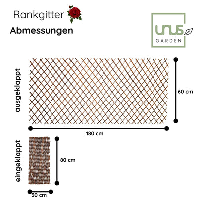 5x Holz Rankgitter Rankhilfe Weidenzaun Sichtschutz variabel