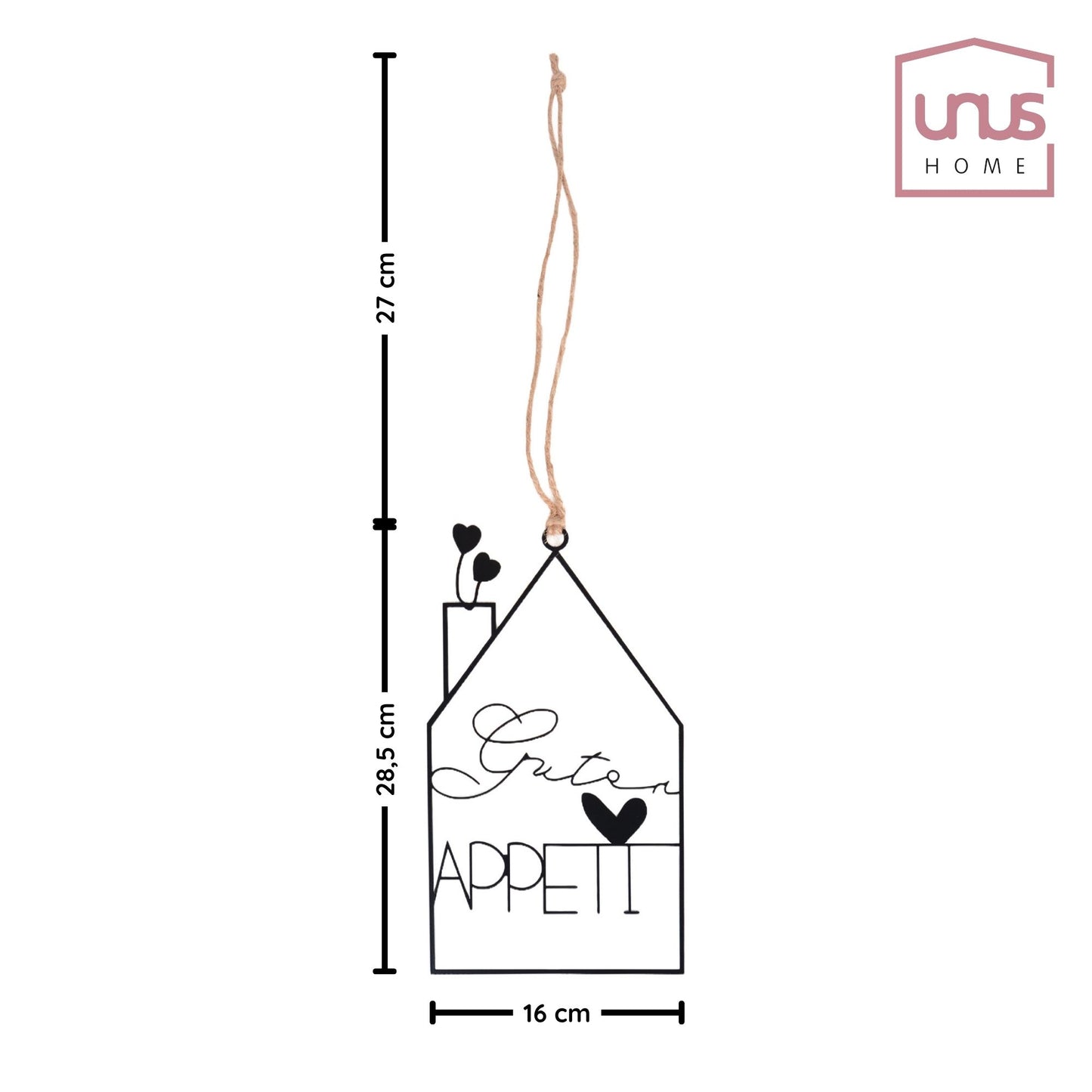Hänger "Guten Appetit" oder "Essen Gut alles Gut" in schwarz