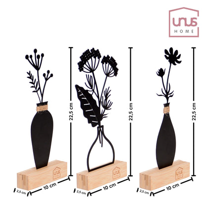 Aufsteller Blumenvase Maria schwarz