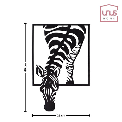 Wandbild Metall Zebra Metall schwarz