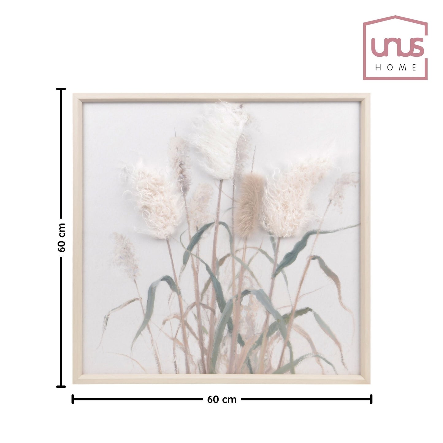Wall Art 3D Hairfusion Schilfrohr Design B 60x60