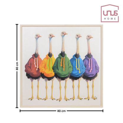 Wall Art 3D Hairfusion Sträuße mit bunten Hoodies 80x80