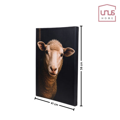 Leinwand Tierportrait Schaf bespannter Keilrahmen