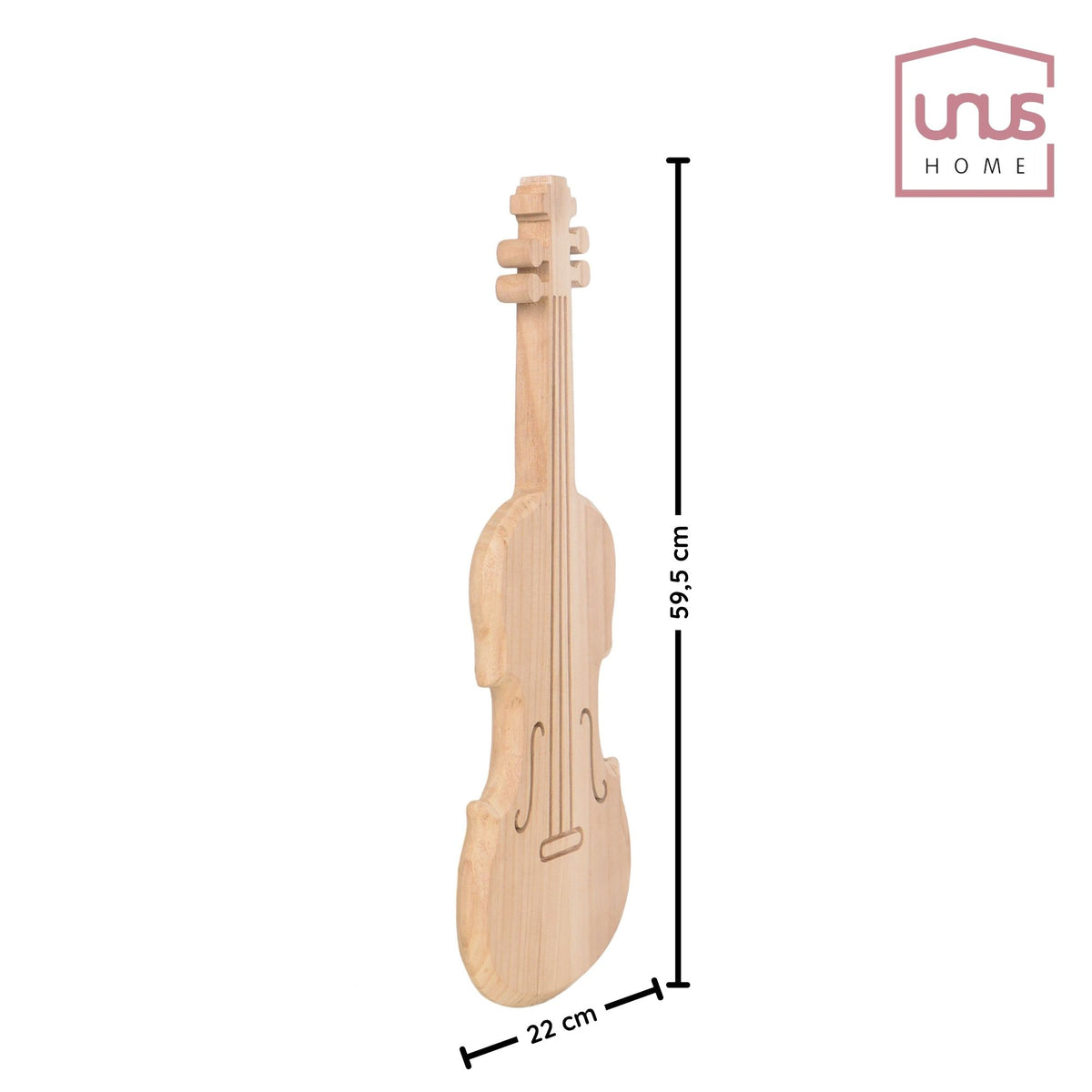Dekoartikel Holz Geige "Viola" in natur