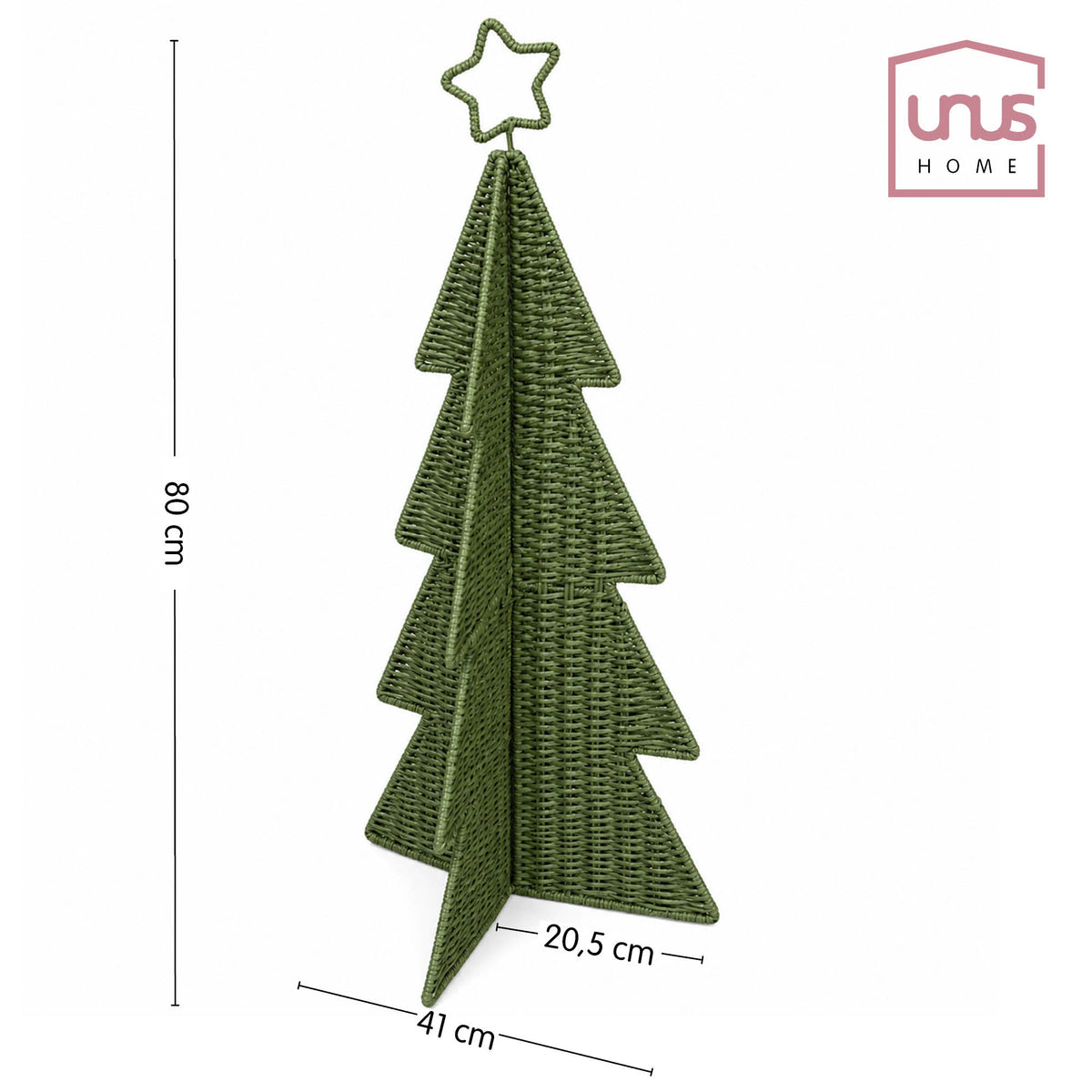Aufsteller Tannenbaum Olaf Papiergeflecht Grün oder Weiß