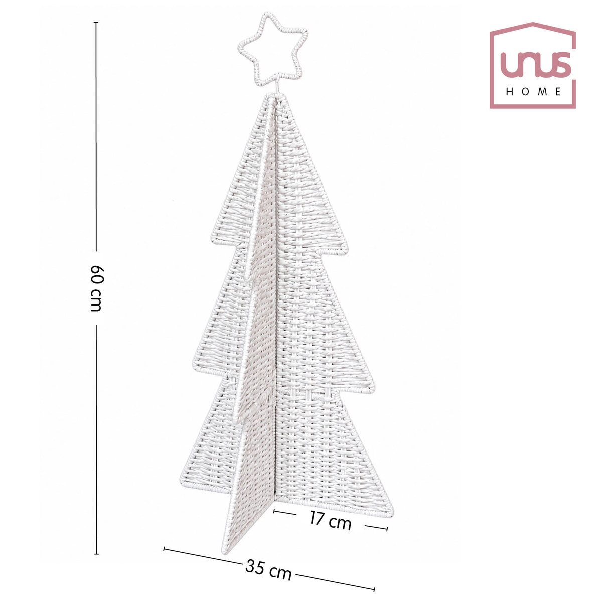 Aufsteller Tannenbaum Olaf Papiergeflecht Grün oder Weiß