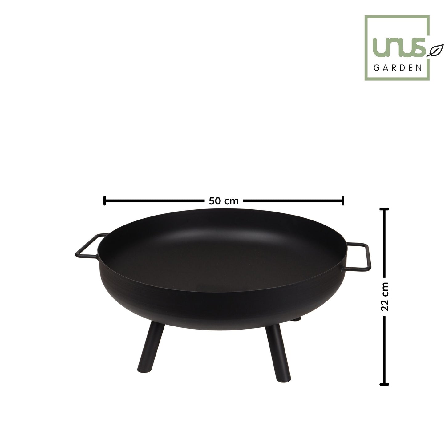 Feuerschale Arno aus Metall schwarz in 50 oder 70 cm