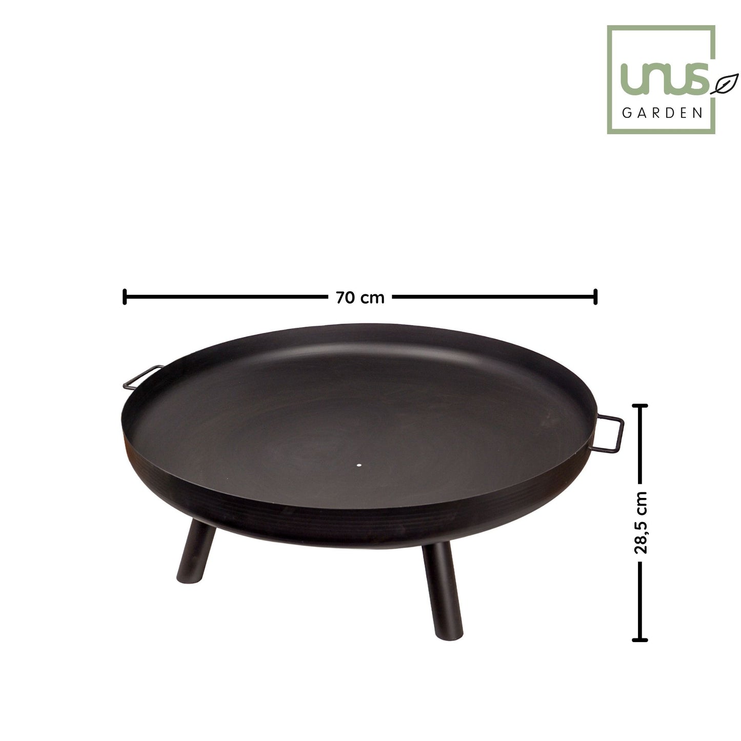 Feuerschale Arno aus Metall schwarz in 50 oder 70 cm