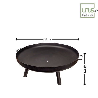 Feuerschale Arno aus Metall schwarz in 50 oder 70 cm
