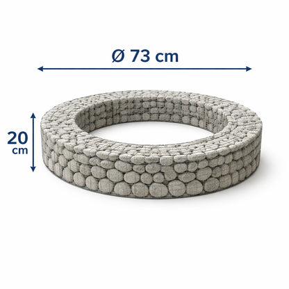 Gabione rund Ø 73 cm, Höhe 20 cm