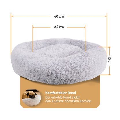 Haustierkissen Plüsch in grau