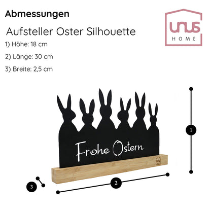 Aufsteller Oster-Silhouette schwarz