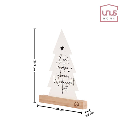 Aufsteller SilhouetteTannenbaum mit festlichem Spruch