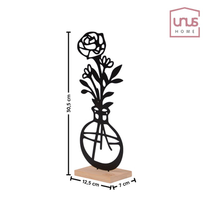 Aufsteller Vase Rose in weiß oder schwarz
