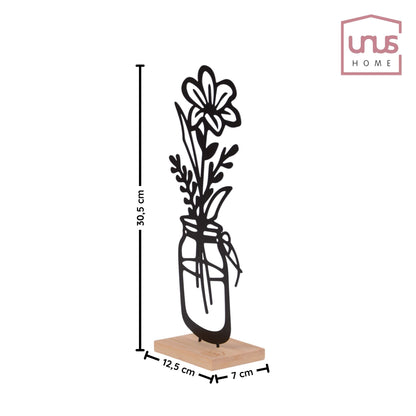 Aufsteller Vase Peonia Metall in weiß oder schwarz