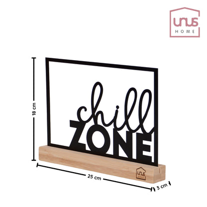 Aufsteller mit Text "Chill Zone"