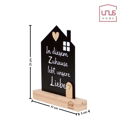 Aufsteller "in diesem Zuhause lebt unsere Liebe"
