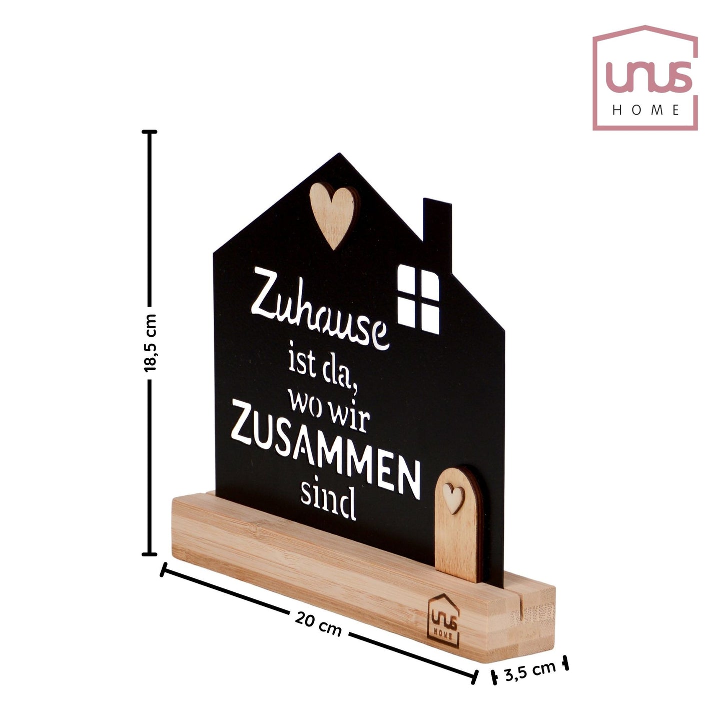 Aufsteller "Zuhause ist da wo wir zusammen sind"